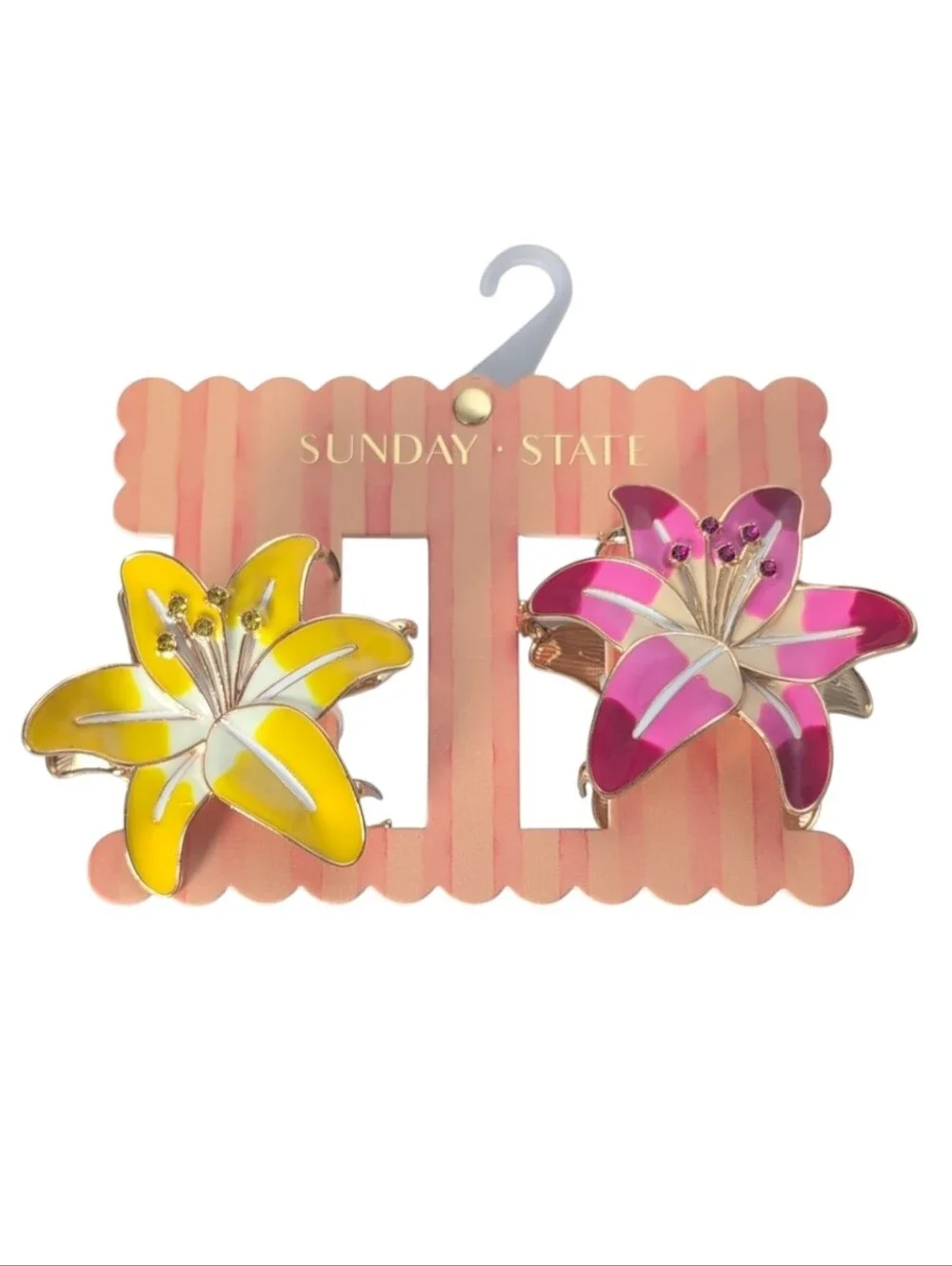 Sunday State Lilly Metal Hair Claw Clips Crystal Embellished